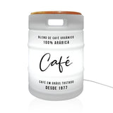 Luminária Banco Barril de Café Tampo de Madeira Decoração Criativa