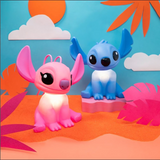 Kit Luminárias Disney Ohana - Stitch e Angel