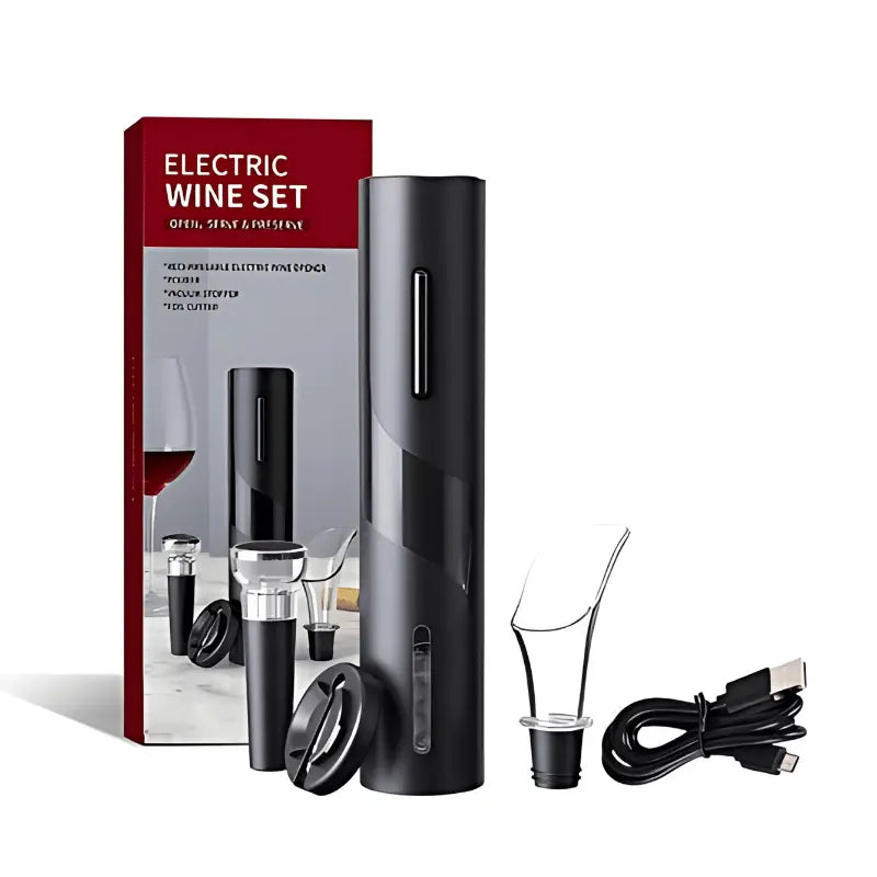 Abridor de Vinho Elétrico Premium com 3 Brindes Exclusivos - STUFF