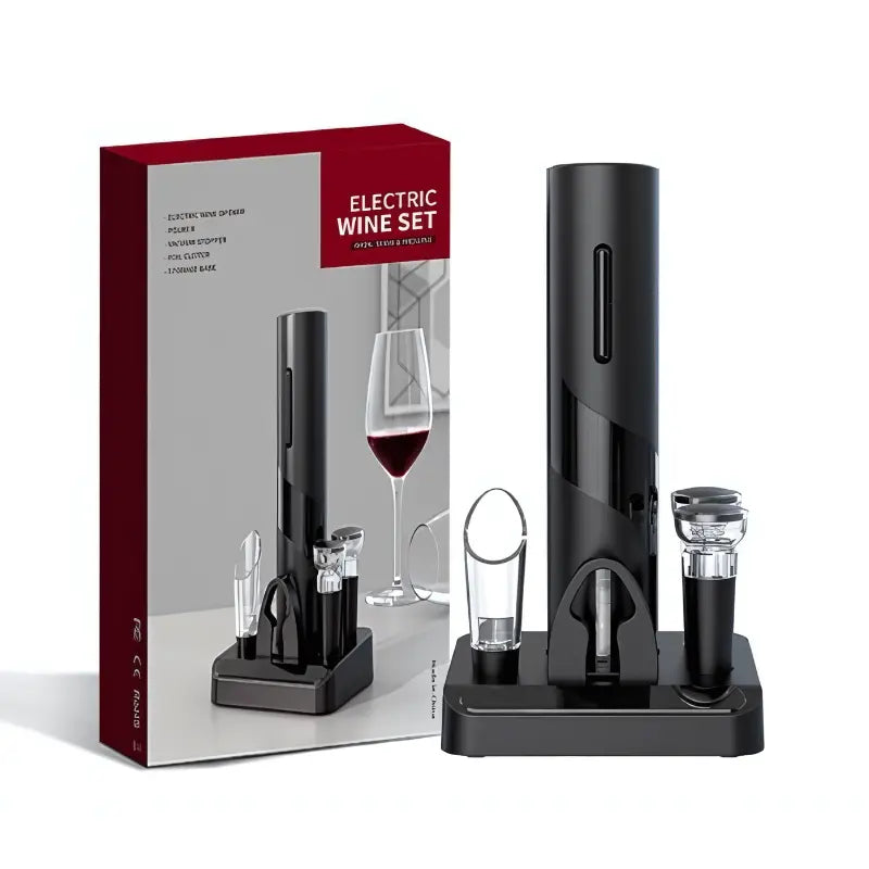 Abridor de Vinho Elétrico Premium com 3 Brindes Exclusivos - STUFF