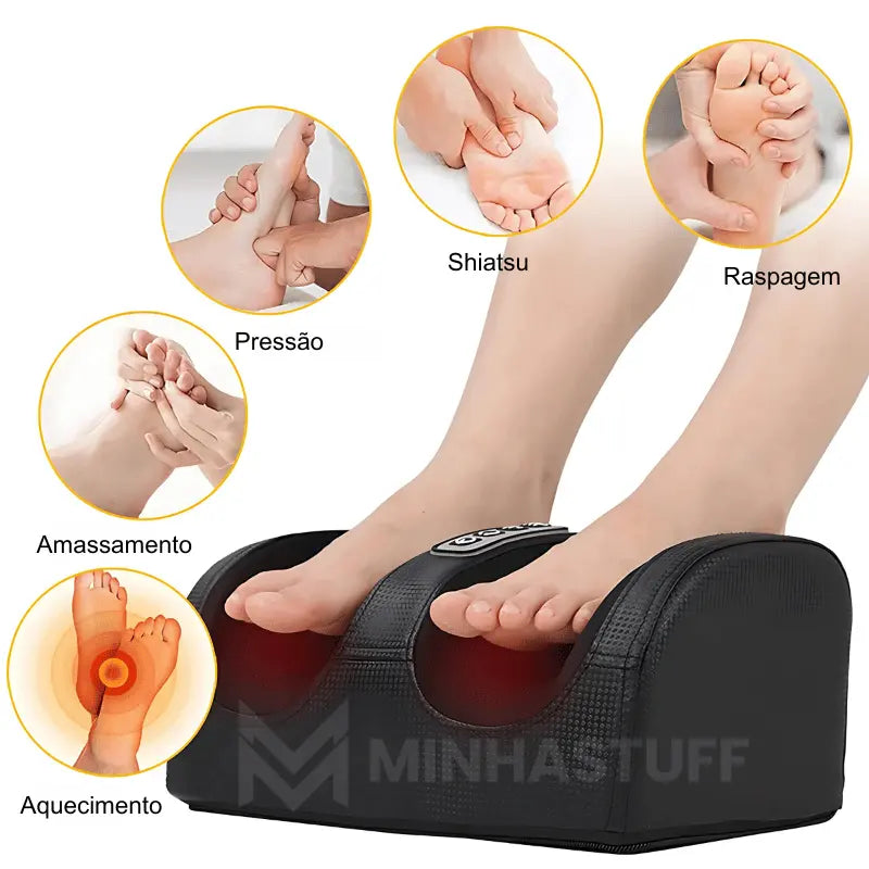 Massageador de Pés Multifuncional com Terapia de Calor - STUFF
